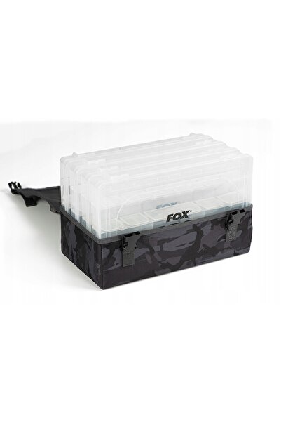 NO BRAND Geantă 4 Cutii Camo Stack Pack Mediu Fox Rage