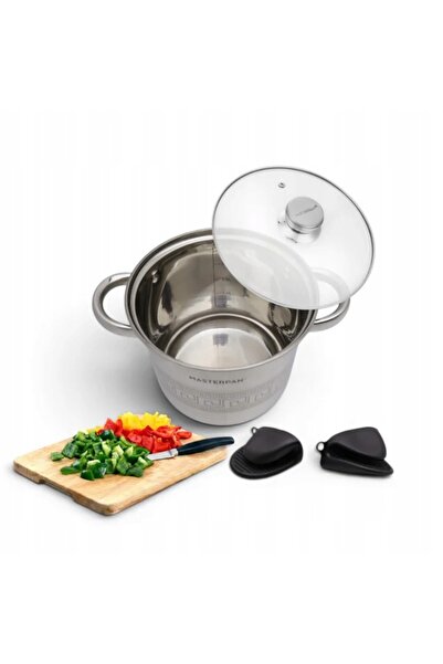 Masterpan OALĂ TRADIȚIONALĂ DE TOUPĂ DIN OȚEL INOXIDABIL 5.3L 20CM CU CAPAC