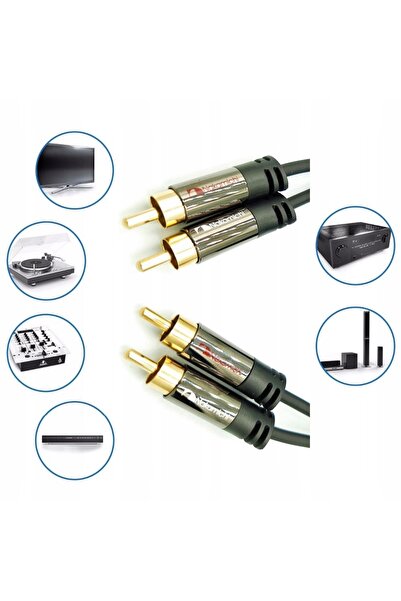 NO BRAND Cablu 2RCA-2RCA Cinch OFC Nakamichi HQ 2m