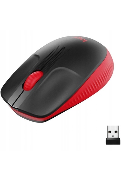 logitech Mouse wireless M190 optic roșu