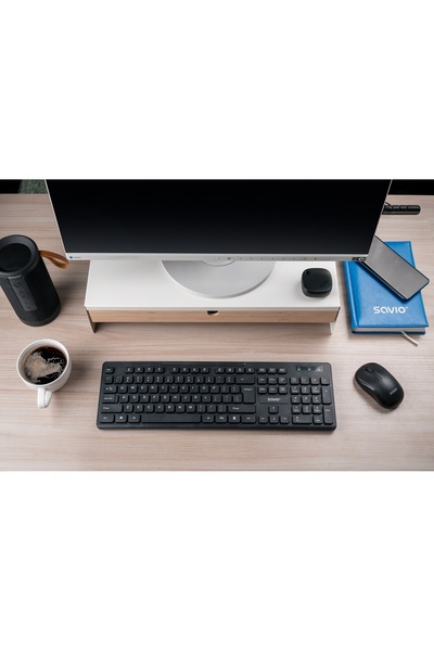 Savio Tastatură wireless KB-02 2.4GHz Receptor USB Negru