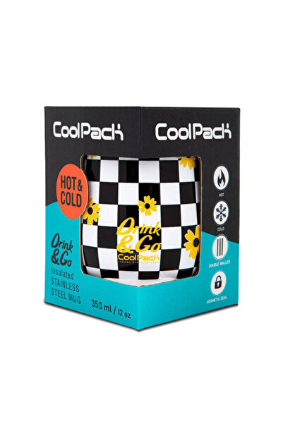 NO BRAND Cană termică de 350 ml, termos Chess Flow Coolpack, cu model în carouri