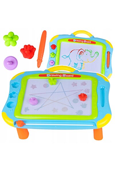Stator Tablă neagră și masă de desen 2-în-1 pentru copii, educativă