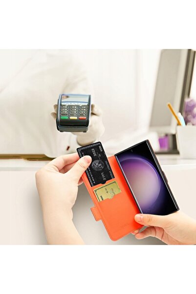Samsung Husă tip carte pentru Samsung Galaxy S23 neagră + folie de protecție ...