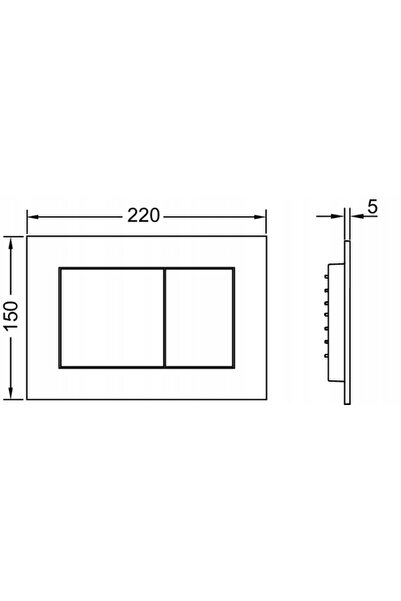 NO BRAND Buton de spălare TECE pentru WC TECENOW, alamă metalică 9240419