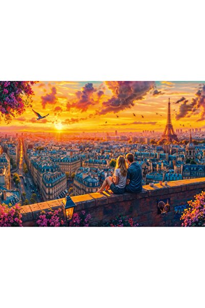 Schmidt Spiele Puzzle PQ 1000 Șoaptări de pe acoperișurile Parisului