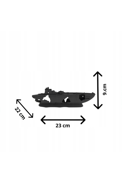 NO BRAND DECORAȚIE DECORATIVĂ PENTRU ACVARIU: NAVE PRĂBUȘITE, SUBMARINE, NEGRU