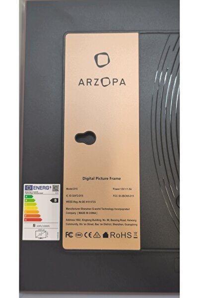 Arzopa Ramă foto digitală D15 - 15.6 ", Wi-Fi, Full HD