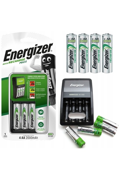 Energizer ÎNCĂRCĂTOR DE BATERII AA AAA + 4x BATERII R6 AA MAXI DE 2000mAh