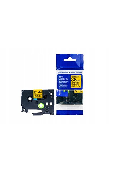 NO BRAND Bandă pentru Brother TZe-861, 36 mm, 8 m, bandă aurie cu text negru