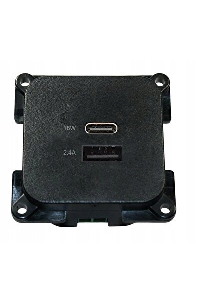 Haba Priză de remorcă C-line USB A + C negru