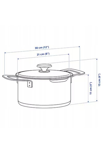 NO BRAND IKEA HEMKOMST Oală tradițională cu capac 3 l
