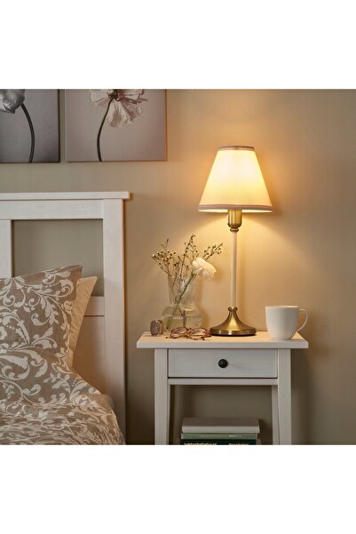 NO BRAND IKEA FLYGHOJD Lampă de masă, alamă/bej, 54 cm
