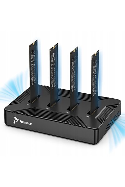 NO BRAND 4x SSD NVME PCIe 2 în 1 SATA NGFF M.2 USB 3.2 Adaptor Cititor de Buz...