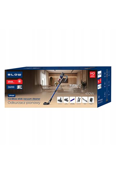 Blow UP450 450W Aspirator vertical fără fir, fără sac, portabil, HEPA, LED
