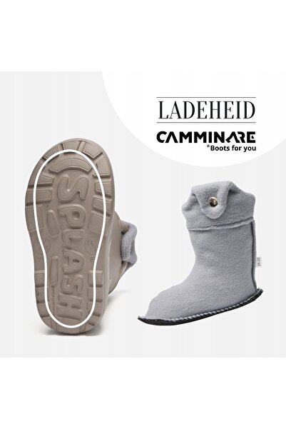 NO BRAND LADEHEID x Camminare cizme de ploaie călduroase pentru copii, bej sp...
