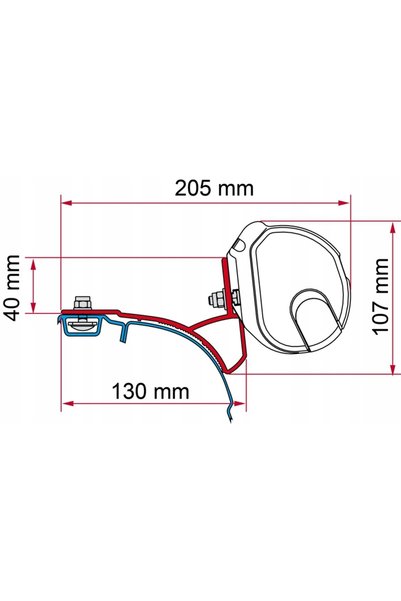 NO BRAND Adaptor F35 VW T5/T6 Multivan Transporter VW Rail pentru camper - Fi...