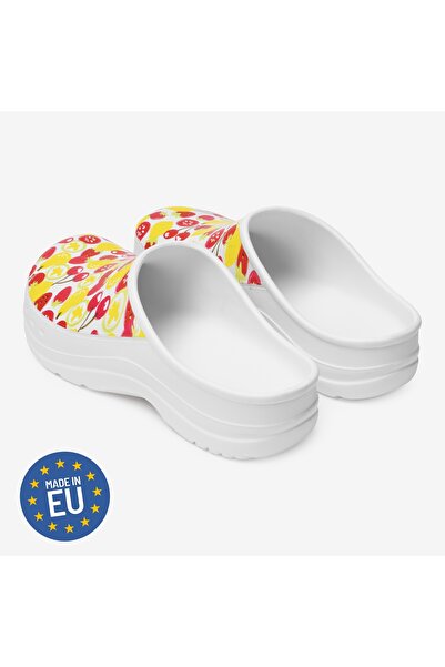 NO BRAND Papuci de damă chodaki din spumă EVA, de grădină, albi, 40 LADEHEID