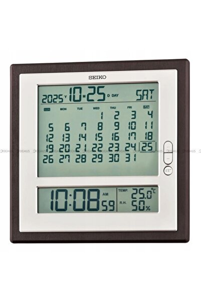 NO BRAND CEAS DE PERETE ȘI DE BIROU ELECTRONIC SEIKO QHL100B CU CALENDAR ȘI T...