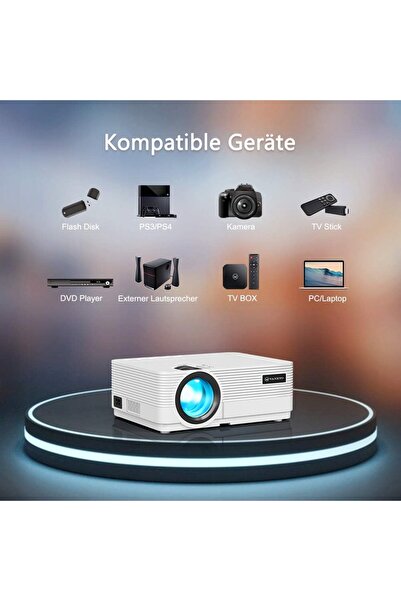 NO BRAND VANKYO LEISURE 470C Proiector LED Alb Mini 1080P Proiector de filme ...
