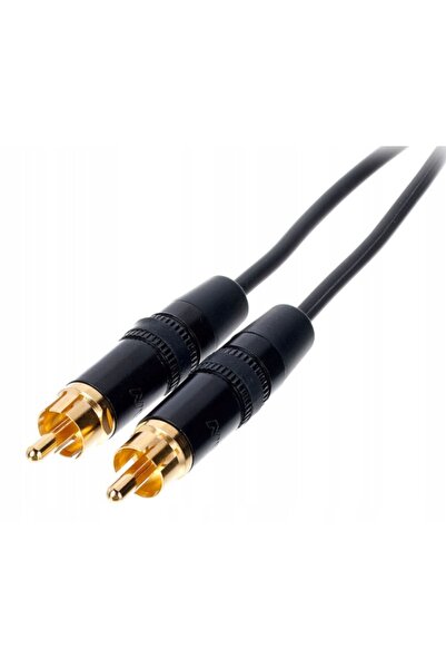 NO BRAND Cablu audio 2x RCA Cinch XLR 1m placat cu aur Neutrik pro snake