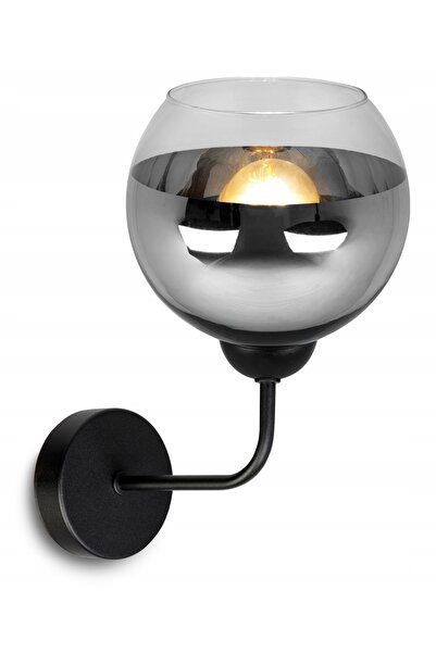 NO BRAND LAMPĂ DE PERETE ELEGANTĂ, ABAT-JOUR DIN STICLĂ, CROM, LED
