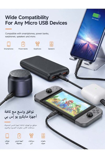 Mcdodo 2.4A Fast Charging Android Charger Cable 1M – USB Charging Data Cable for Samsung Phones
