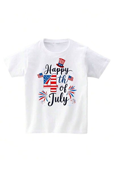 26LIK Happy Independence Day T-Shirt, Patriotic Uncle Sam Hat Printed Short S...
