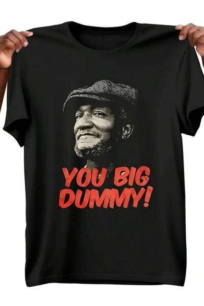 k222 Funny Graphic Tee For Men - Black T-Shirt Featuring Bearded Man In A Fla...
