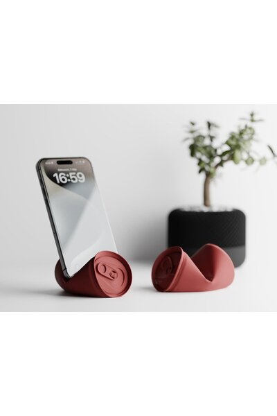 Sani Βάση τηλεφώνου "SODA CAN PHONE" 88 x 78 x Υ48 χιλ. – Σκούρο κόκκινο ματ