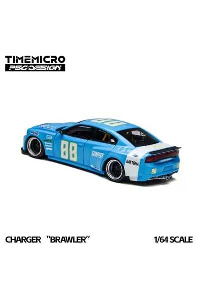 Timemicro X Psc Design 1:64 Dodge Charger "Brawler" Daytona Blue