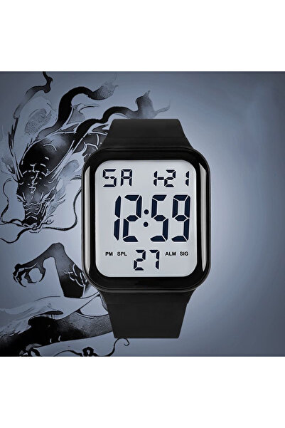 Choice1 black Electronic watch, square luminous multi-functional trend sports...