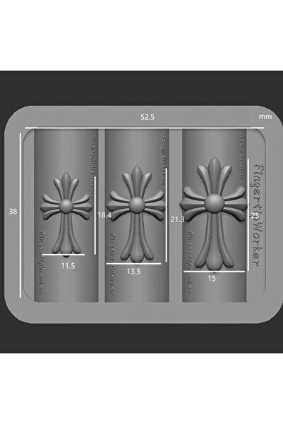 Choice 2 3D Gothic Rivet Nail Art Mold Transparent Silicone DIY Punk Letter R...
