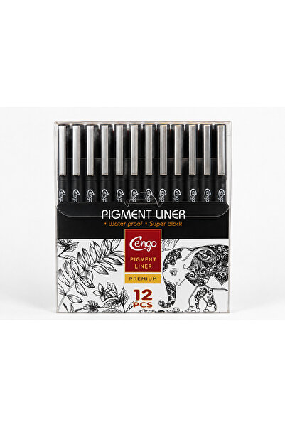 Pazar Kapısı 12-Piece Pigment Liner Technical Drawing Pen Set – Sketching, Ar...