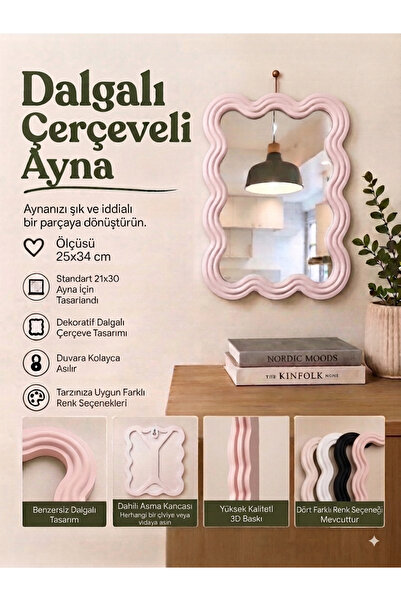 Wavy Dekoratif Duvar Aynası