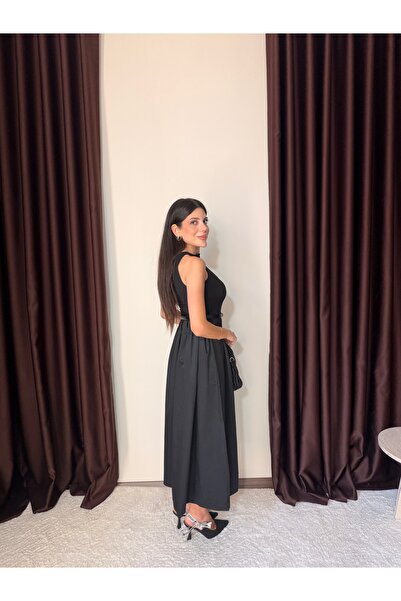 LOISY Women's Waist-Slit Maxi Dress