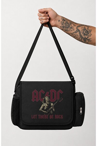 Fuddy Moda Unisex Rock Band Ac-Dc Let There Be Rock Printed Messenger Bag