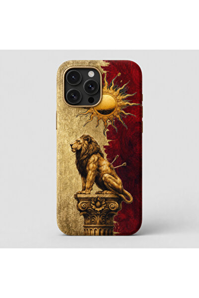 DarkSun iPhone 13/14 Uyumlu Desenli Bordo Lansman Telefon Kılıfı K175