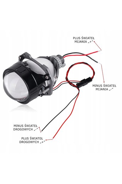 NO BRAND Lentilă proiector BI-LED de 2.5 inch pentru lampă + capac 2 în 1 cu ...