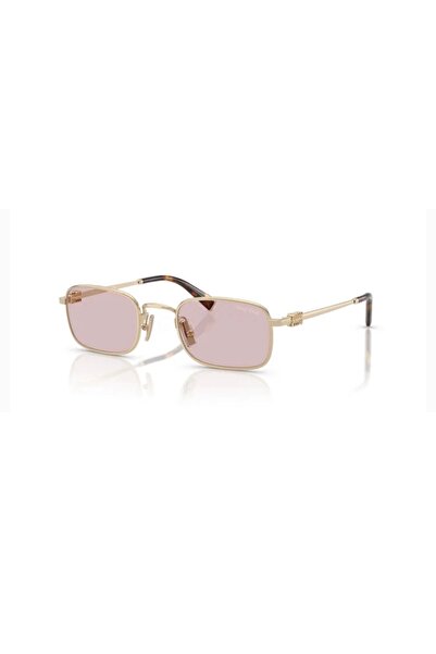 Miu Miu MUA53ZVN-41049 Kadın Güneş Gözlüğü Gümüş Metal Çerçeve Şeffaf Pembe L...