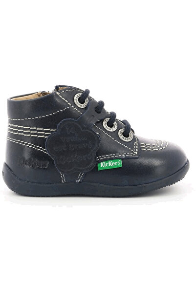 OEM Kickers Billy Zip-2 Pantofi din piele pentru bebeluși, bleumarin, mărimea...