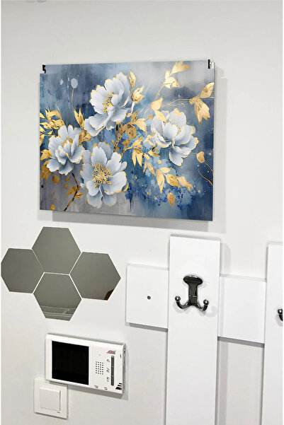 kutuTR Elektrik Sigorta Kutusu Gizleme Kapağı Dekoratif Panel 39x32 cm Çiçek Desenli SS011