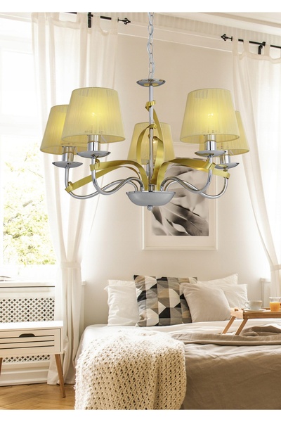 NO BRAND Candelabru de banchet auriu 5xE14 DIVA CANDELLUX