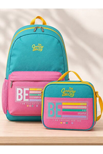 ÇANTA DEPO Double School Set High School Middle School Set Bag Double Compart...