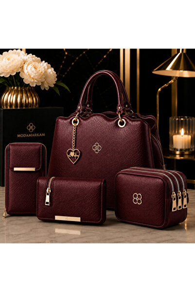 MODAMARKM Modern Women's 4-Piece Bag Combination, Stylish Daily Gift Set with...