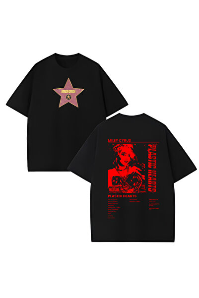 MAGORS Miley Cyrus Printed Unisex Oversize Cut 100% Cotton Crew Neck T-Shirt