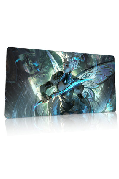 Duvarda League of Legends Katarina Gaming Oyuncu 90x40 cm Mousepad Dikişli Ka...