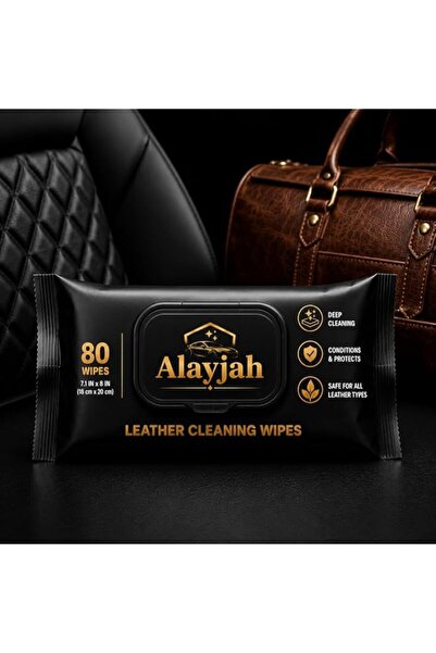 Generic Brand Premium Leather Cleaning Wipes, 80 Sheets, Keep It Clean and He...