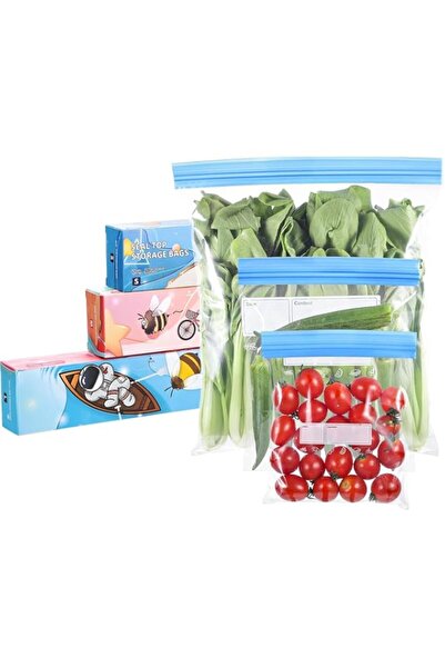 Generic Brand Freezer Bags, 70 Pcs Ziplock Bags Food Reusable Sandwich Bags Z...