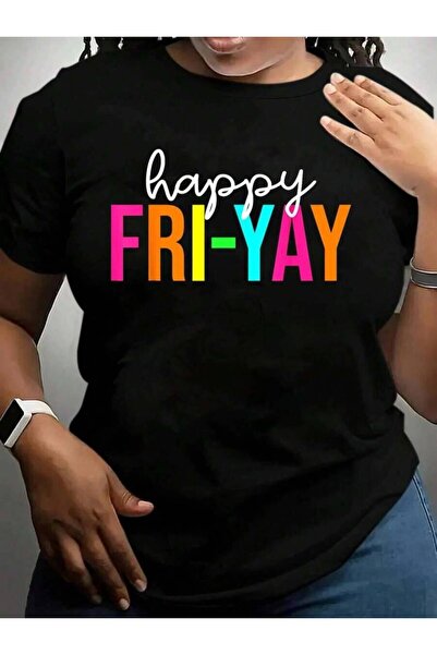 26LIK Fri-Yay Funny Teacher Life Happy Friday Weekend Back To School Black Gr...
